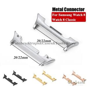 삼성 호환 갤럭시 호환 시계 8 듀얼 스테인레스 스틸 커넥터 클래식 밴드 어댑터 20mm 액세서리