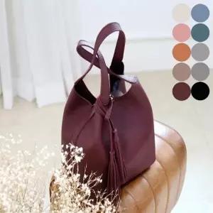 버킷백 작은 토트백 태슬 복조리백 미니 여자 핸드백