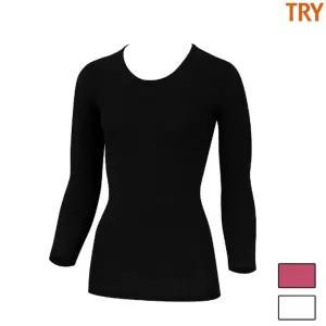 트라이 스판9부상 여성 내복 상의 내의 100802 hoJ9+9QmY