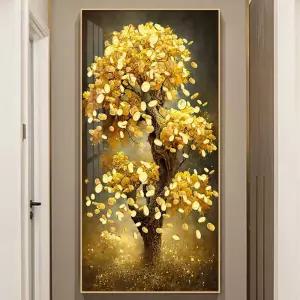 금전수 액자 캔버스 풍수 와이드 매트 돈나무 황금 인테리어 그림