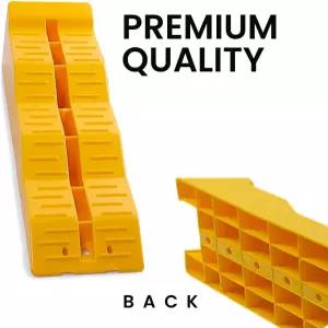 옐로우 레벨링 카 램프 - 2블록 세트 트라이 레벨러 고르지 않은 지면의 견고한 소재 자동차 트레일러