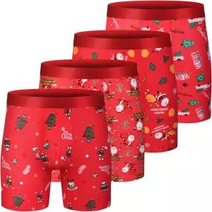 CONKEND 남성 복서 브 면 속옷 팩 6 노 라이드 업 레귤러 스트레치 엘라스틱 와이드 밴드