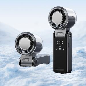 4000mAh 반도체 냉동 미니 휴대용 팬 터빈 고속 폭력 전기 접이식 목 아이스 팩 소형