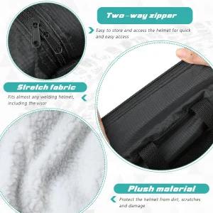 예플럼 2팩 헬멧 가방 나일론 내구성 모터사이클 MX 보관 중간 크기 손잡이 및 플리스 안감 방수 기능 스키