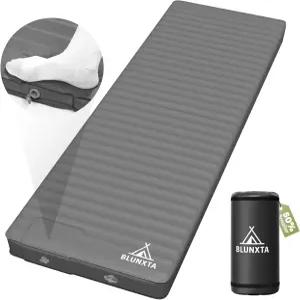 풋 펌프가 장착된 블런스타 셀프 인플레이팅 수면 패드 2인치 두꺼운 메모리 폼 캠핑 하이킹 자동차 여행