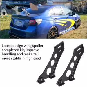 Acouto 10인치 스포일러 장착 브래킷 키트 유니버설 카 CNC 알루미늄 합금 리어 윙 트렁크 레이싱 테일