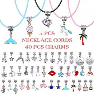 창의적인 수제 액세서리를 위한 Mkanti 150피스 혼합 스타일 주얼리 제작 키트 DIY 참 팔찌 및 목걸이 공예