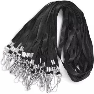 ID 배지용 버드 파이 벌크 랜야드 50팩 나일론 넥 플랫 이름표 배지 카드용