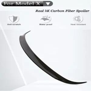 Tesla Model X 2016-2023용 JCING 탄소 섬유 트렁크 스포일러 윙 애프터마켓 자동차 부품 리어 스타일링