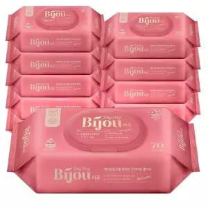 모나리자 데이데이비쥬 아쿠아코랄 물티슈 캡형 70매 10팩