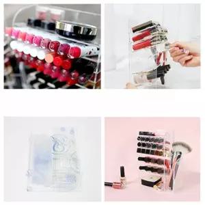 J2K 아크릴 립스틱 정리함 타워 선반 보관함 화장대 정리 메이크업 브러쉬 수납함
