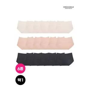 [크로커다일 이너웨어]쿨 라이크라 인견쉘론 팬티 6종세트 859303