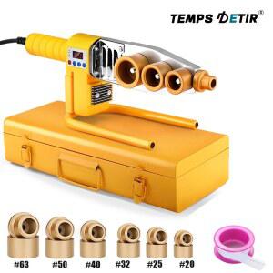 800/1000W 파이프 용접 기계, 220V 파이프 용접 철 PB/PP/PE/PPR, 가정용 수도관 플라스틱 용접 도구, 지능형 온도 디지털 화면 320