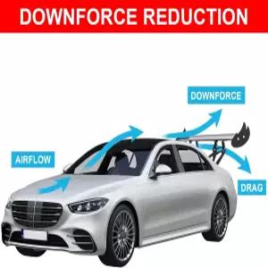 스포일러 자동차 업그레이드 43.3인치 GT 알루미늄 윙 조절 가능한 유니버설 경량 리어 블랙 해치 싱글