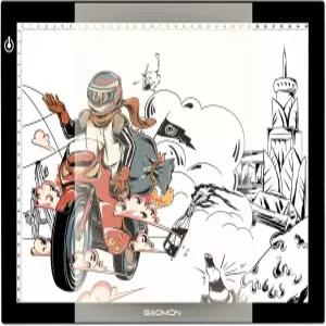 GAOMON B4 사이즈 LED 라이트 박스 5밀리미터 초박형 패드 스케치 복사 및 수작업용 USB 아트 트레이싱