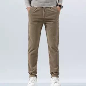 호크아이 캐주얼 팬츠 남성용 면 체크팬츠 스판 면린넨 봄가을 통 데일리룩 KUK3