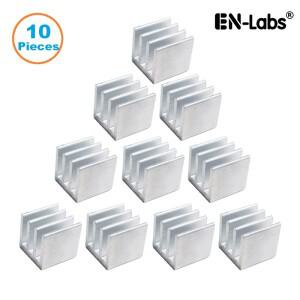 En-Labs 10pcs 실버 10x10x10mm 알루미늄 방열판 라디에이터 IC MOSFET SCR 용 전자 칩 냉각