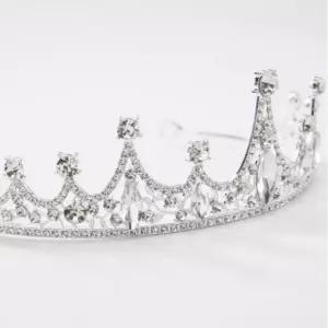 티아라 큐빅 웨딩 왕관 브라이덜 샤워 공주 머리띠 헤어밴드