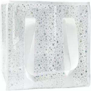 홀로그램 이리데센트 토트백 투명 여행 비치백 및 폰 파우치 PVC 핸드백 대형 토트