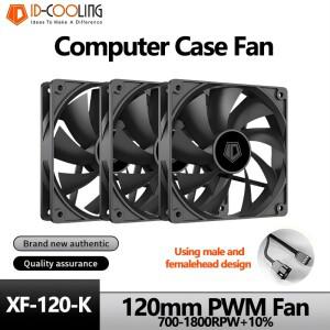 ID-COOLING XF-120-K 심플리시티 효율성 PC 게이머 컴퓨터 케이스 팬 12V 4핀 PWM 속도 조절 가능 시리얼블