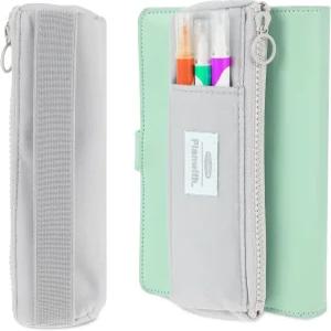 노트북용 엘라스틱 펜 홀더 지퍼 노트북 파우치 작은 조절 가능한 밴드 슬림 가방 사무용품용 저널