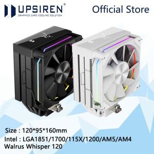 UPSIREN Walrus Whisper 120 디지털 디스플레이 컴퓨터 케이스 공기 냉각 라디에이터 6개의 히트 파이프 LG