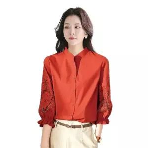 (삽)레이스 자수 펀칭블라우스 2종