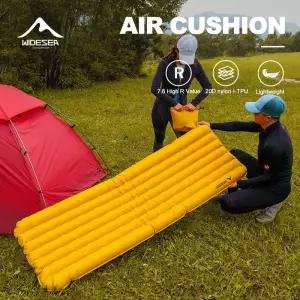 WIDESEA 7.6R 초경량 풍선 슬리핑 패드 방습 매트 캠핑 및 하이킹을 위한 소형 절연 방수