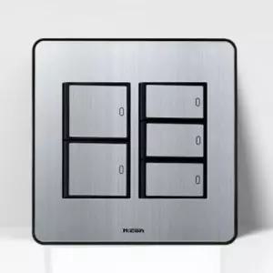 현대 5구스위치 실버 전기 전등 벽 스위치