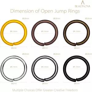 열쇠고리용 비드노바 6mm 점프 링 다양한 색상의 오픈 주얼리 제작용 (900개)