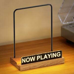 현재 재생 중인 바이닐 레코드 스탠드 라이트 포함 지문 방지 아크릴 앨범 디스플레이 홀더 웜 화이트 LED