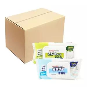 대용량 박스 손걸레 위생행주 물티슈 80매20개