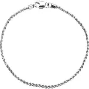 켈리스톰 18K 골드/화이트 골드 도금 로프 체인 발찌 3mm 스테인리스 스틸 발목 팔찌 9 10 11인치