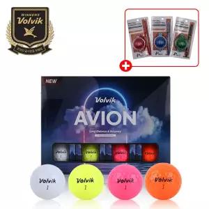 볼빅 아비온 칼라 골프공 1더즌(12구) + 베이직 볼라이너 1개