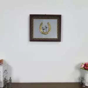 돈들어오는 말발굽편자 솟대 골드 인테리어 앤틱 액자