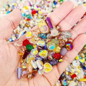 라오팟 구슬 반 파운드 모듬 유리 팔찌 공예품 DIY 아트 대량 보석 제작 용품을 위한 2-16mm 컬러 크리스탈