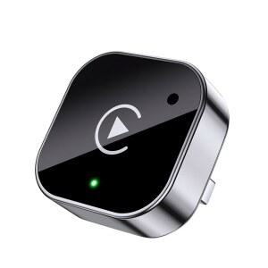 [미국배송] 2-IN-1 무선 카플레이 및 안드로이드 오토 어댑터 플러그 앤 플레이 카플레이 동글 유선을 무선으로 변환 빠른 자동 연결 지연 없음 USB /USB-C 포트(블랙)를 갖춘 폰 및 안드로이드용 컴팩트 디자인(블