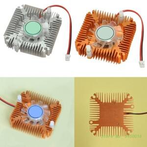 알루미늄 방열판 및 팬 1W 3W 5W 고전력 컴퓨터 CPU 그래픽 쿨러 5.5cm 구멍 간격 라디에이터