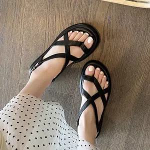 2컬러 여성 쪼리샌들 발편한 쿠션 스트랩 여자 샌달 sGp8+6fOD