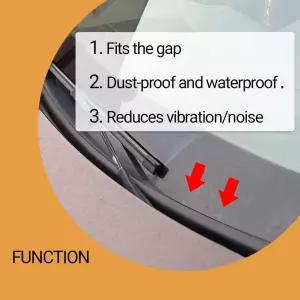 PACIXU 자동차 전면 윈드실드 고무 씰 스트립 웨더 대부분의 트럭 RV SUV용 몰딩 트림 170만 검은색