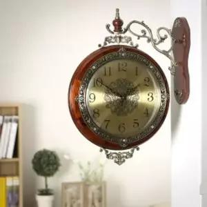 로코코원목양면벽시계무소음인테리어시계