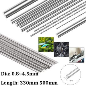 5Pcs 0.8/1.5/2.2/2.8/3.5/4.5mm 직경 304 스테인레스 스틸 막대 330mm 500mm 솔리드 라운드 샤프트로드 바