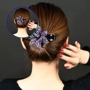 쌍문상회 집게삔 큐빅머리핀 릴리꽃왕핀 반묶음헤어핀 업일핀