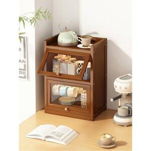 원목미니수납장 식탁위 다용도 엔틱 선반 80cm 미니수납장 그릇 찻잔 정리 정리대