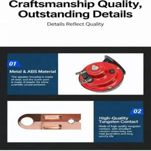 300DB 초강력 자동차 경적 12V 4A 방수 에어 교체 키트 자동차용 전기 달팽이 오토바이 트럭 자전거 해상