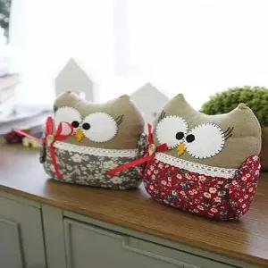 귀요미 부엉이 모티브 꽃부엉이 인형 2size