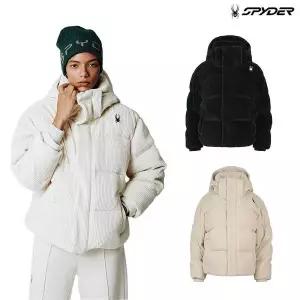 매장정품 스파이더 여성 코듀로이 숏 패딩 다운 점퍼 SPIWCNDJ352W 189735