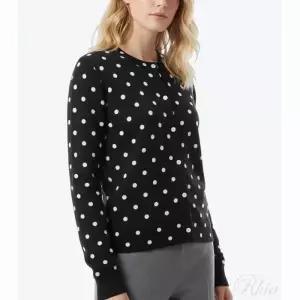 꼼데가르송 25 폴카 도트 프린트 울 저지 가디건 RO N505 S25 1