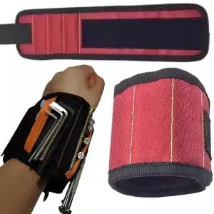 나사 도구 키트를 잡기위한 자기 손목 밴드 벨트 가정용 강력한 자석 흡착제 손톱 드릴링 비트 남성 가제트