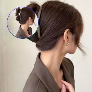 쌍문상회 여성 세련된 매트 진주 데일리 일링 헤어집게핀 큐빅 바나나핀